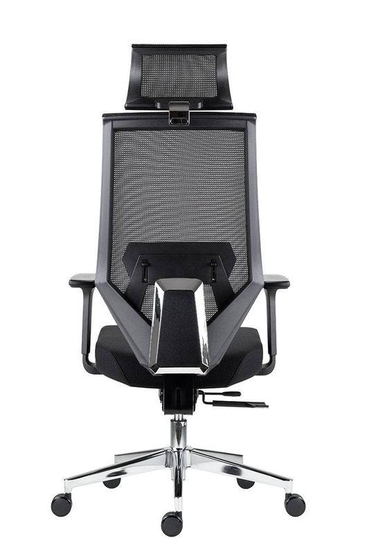 Kancelárske kreslo, čierna sieťovina a látka, EDGE NET