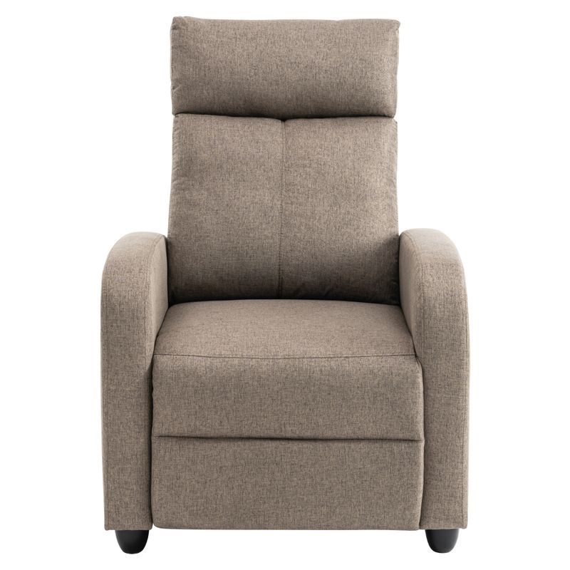 Relaxačné kreslo, hnedá látka, KRESO NEW - posledný kus