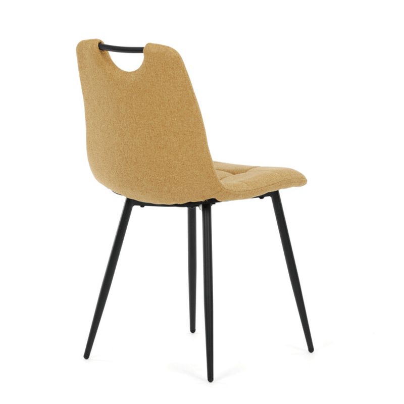 Jedálenská stolička, žltá, látka, DCL-V2017 YEL2