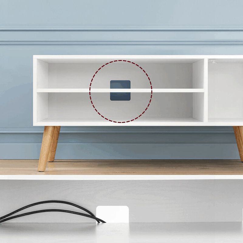 Televízny stolík, 120cm, MDF biela, AKF-E1146 WT