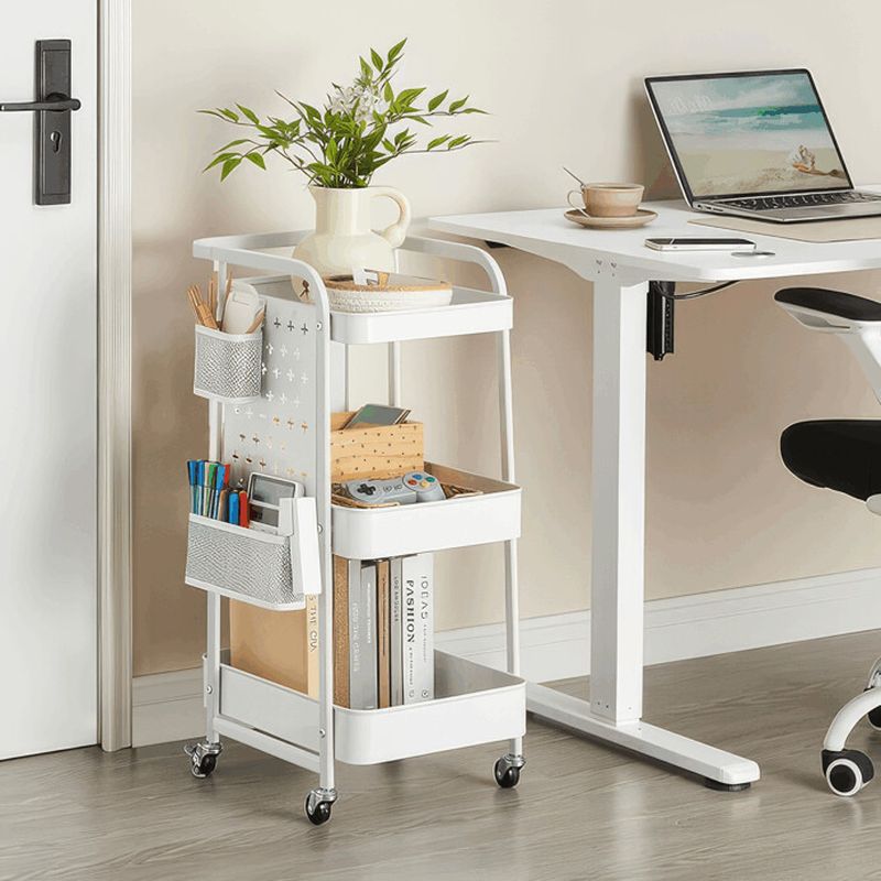 Pojazdný úložný vozík, 43cm, biely, APV-E1037 WT