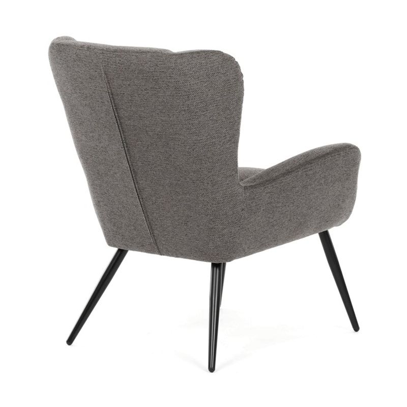 Kreslo ušiak, sivá látka, AK-H9206 GREY2