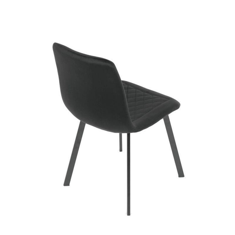 Jedálenská stolička, čierna, zamatová, látka, DCL-973 BK4