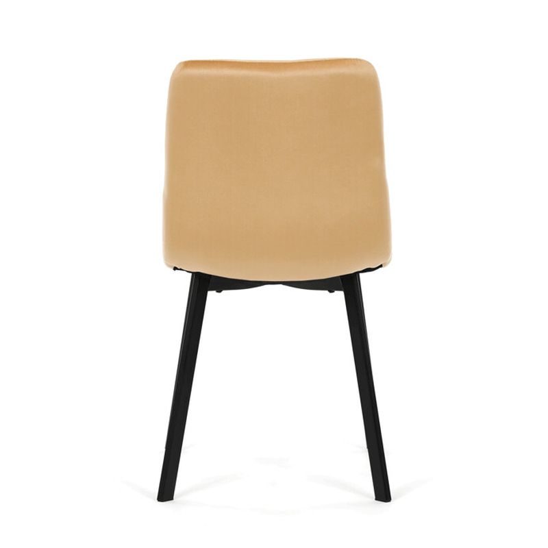 Jedálenská stolička, žltá, zamatová látka, DCL-973 YEL4