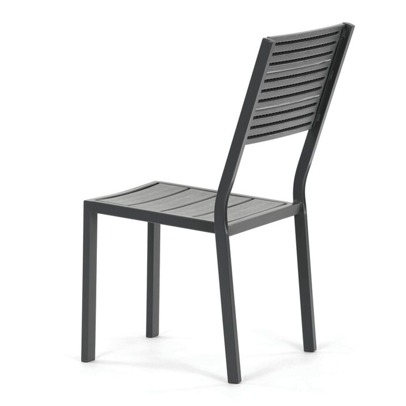 Záhradná zostava, polywood, kov, sivá, AZS-B1656 GREY