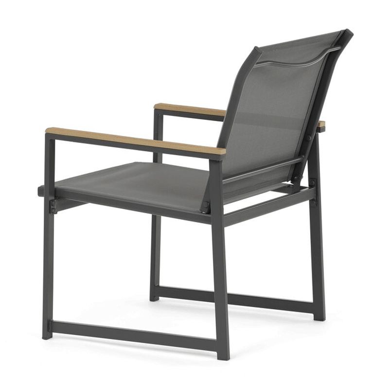 Záhradná zostava, kov, polywood, sieťovina, sivá, AZS-S1212 GREY