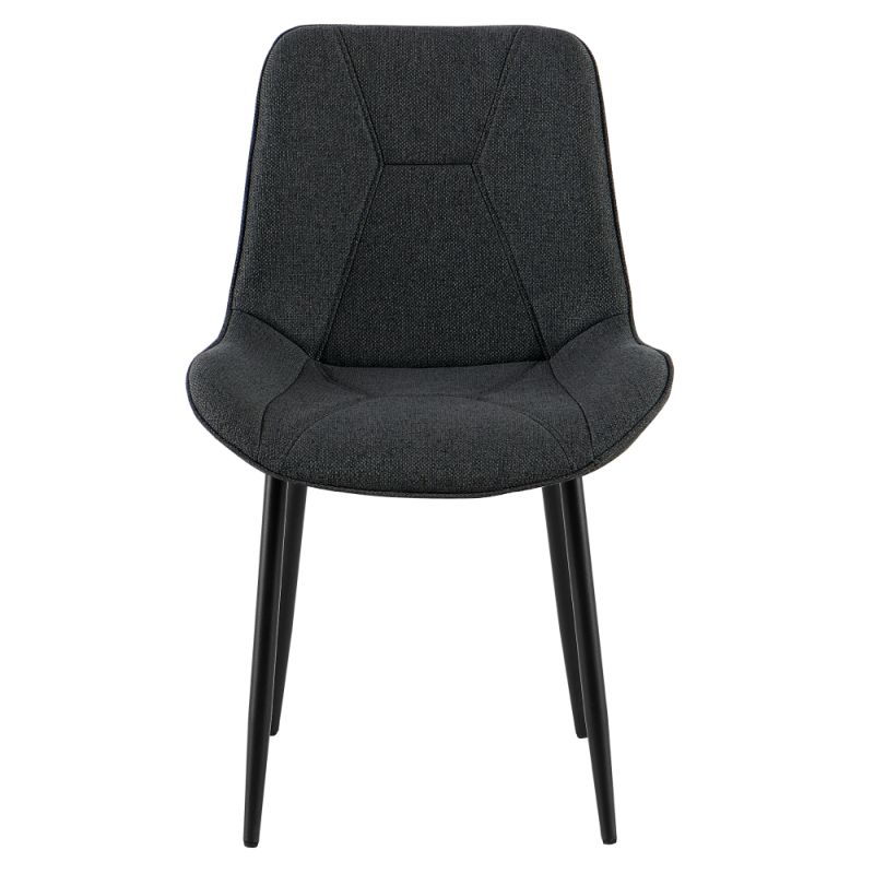 Jedálenská stolička, tmavosivá látka, čierny kov, DELTA