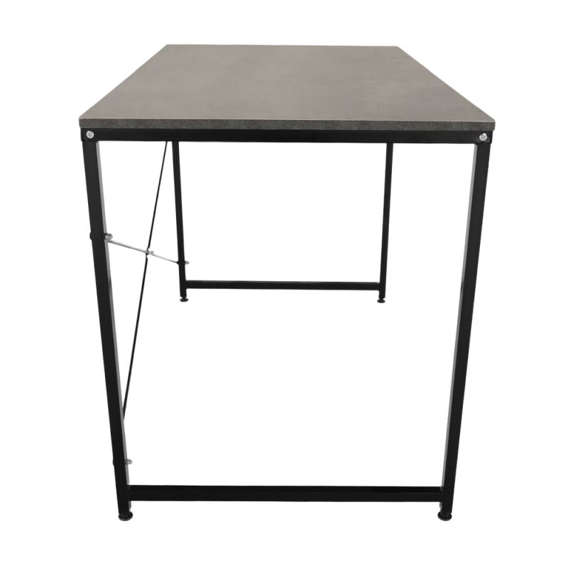 Písací stôl, 120x60cm, betón, čierny, MELLORA