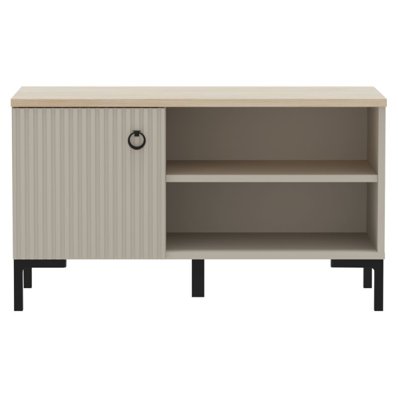 Botník, 85cm, sivohnedý Taupe, dub silverjack, DOMCA 1D