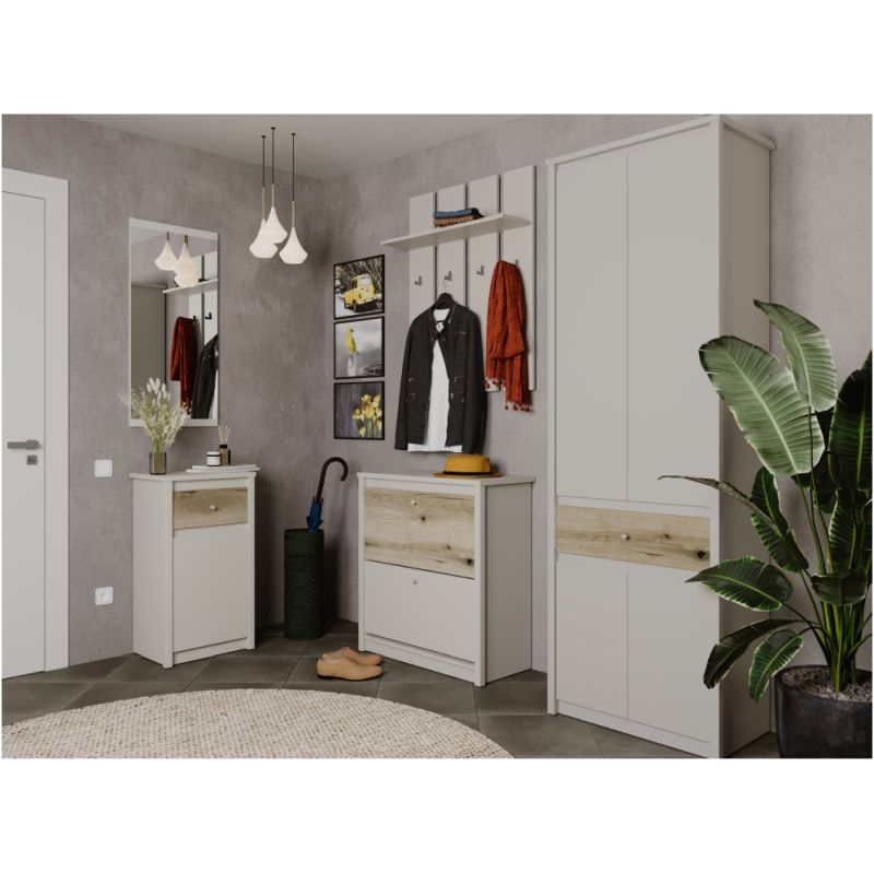 Komoda, 47cm, kašmír, dub evoke, kombinovaná, KAROS 1D1S