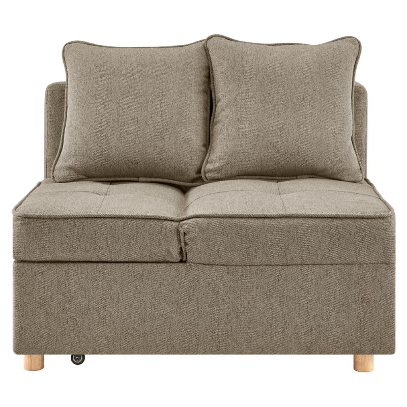 Rozkladacia pohovka, béžovohnedá látka, OSVALDO