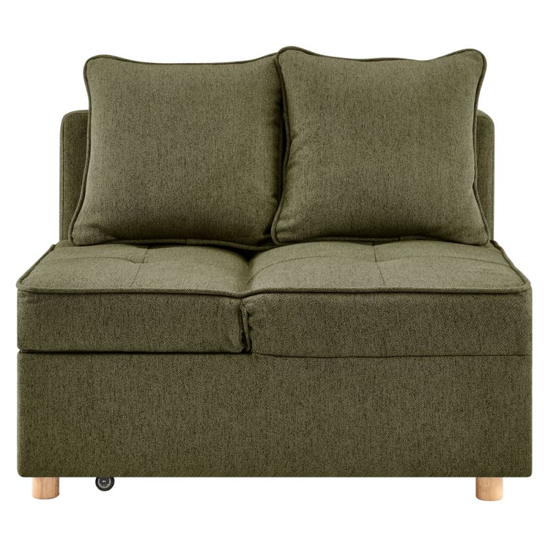 Rozkladacia pohovka, zelená látka, OSVALDO