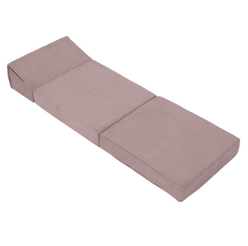 Skladací matrac, kreslo, 2v1, ružová látka, MALEN