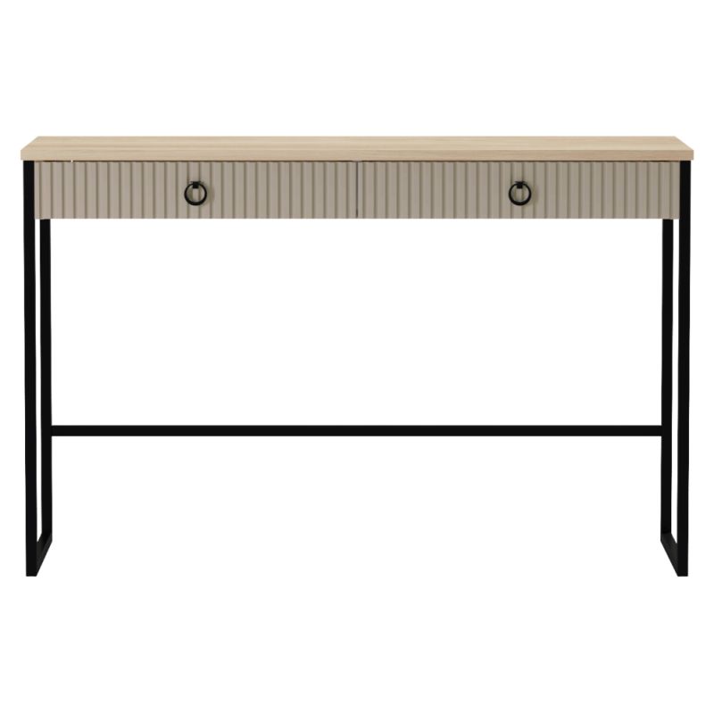 Toaletný stolík, 118cm, sivohnedý Taupe, dub silverjack, DOMCA 2S