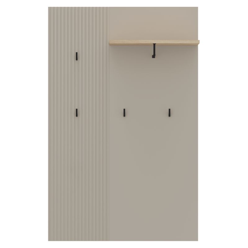 Vešiakový panel 85, sivohnedý Taupe, dub silverjack, DOMCA