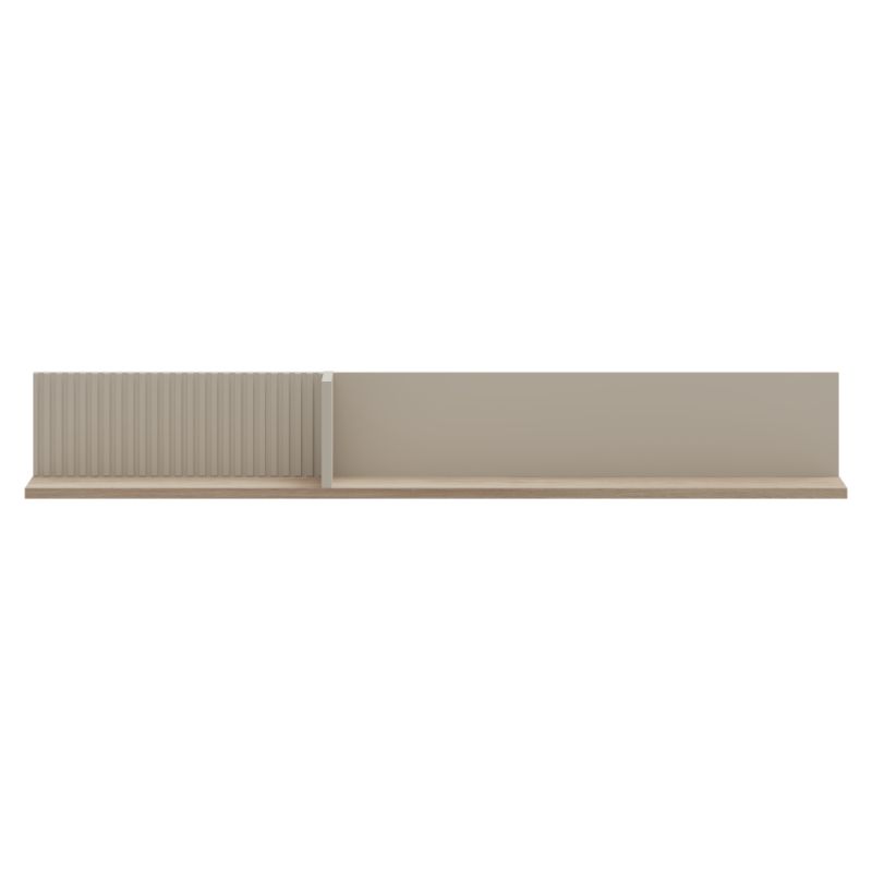 Závesná polica, 135cm, sivohnedá Taupe, dub silverjack, DOMCA
