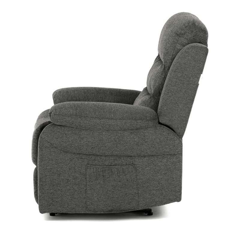 Polohovacie kreslo, manuálne, sivé, látka, TV-4086 GREY2