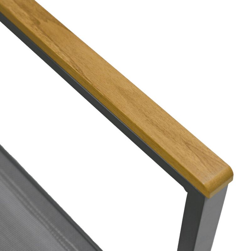 Záhradná stolička, kov, sieťovina, sivá, AZC-L1303 GREY