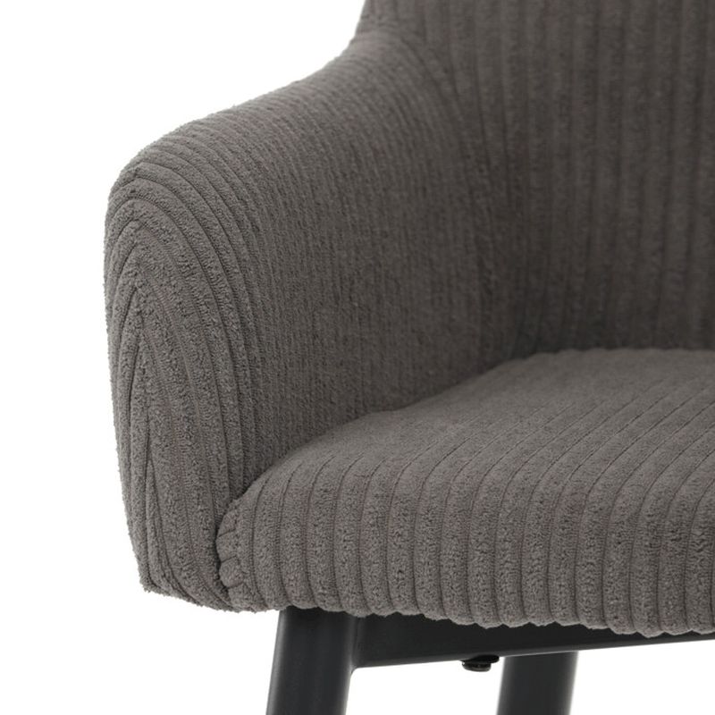 Barová stolička, sivá látka, nohy čierne, AUB-V4009 GREY6