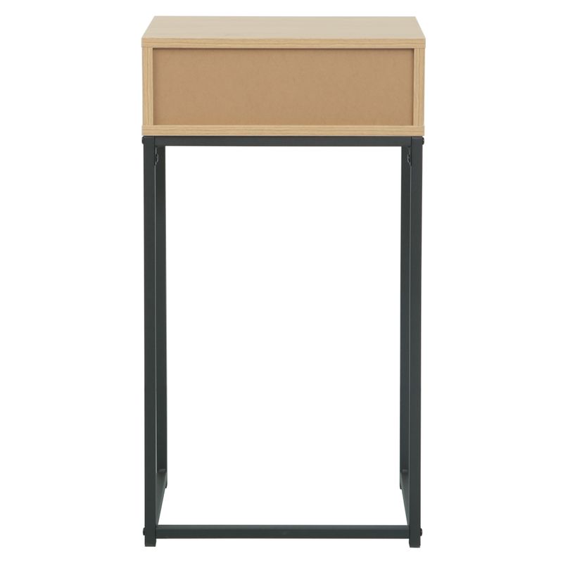 Konzolový stolík so zásuvkou, 40cm, dub, čierny, LERTOS