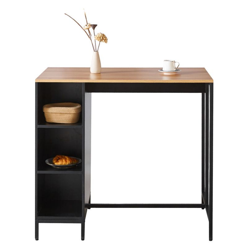 Kuchynský ostrovček, 100x60 cm, dub, čierny, FIGO