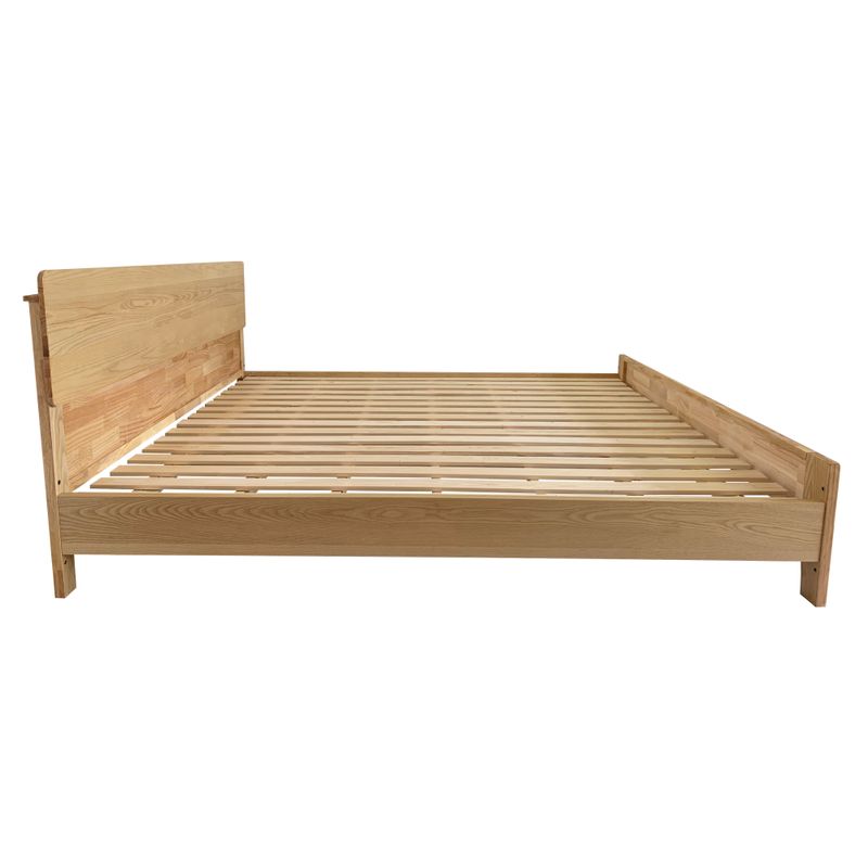 Manželská posteľ, 180x200, s roštom, masív, prírodná, BEDIA