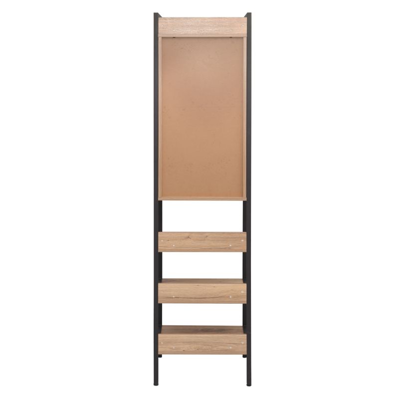 Regál na víno, 44cm, dub, čierny, VINPO