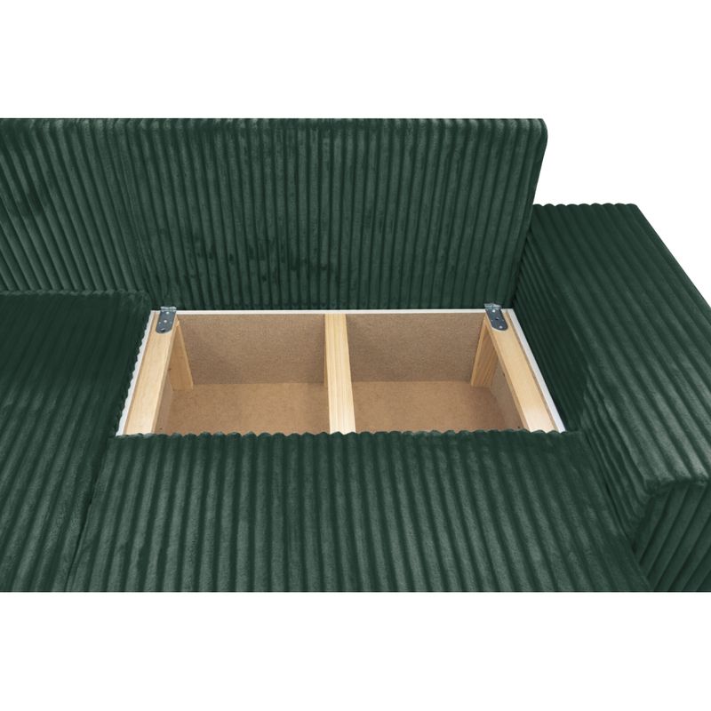 Univerzálna sedacia súprava, zelená látka, PREMA ROH UNI