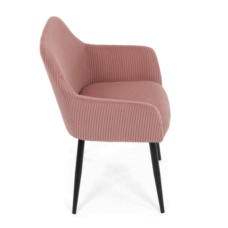 Jedálenská stolička, ružová, menčestrová látka, DCH-V4009 PINK6