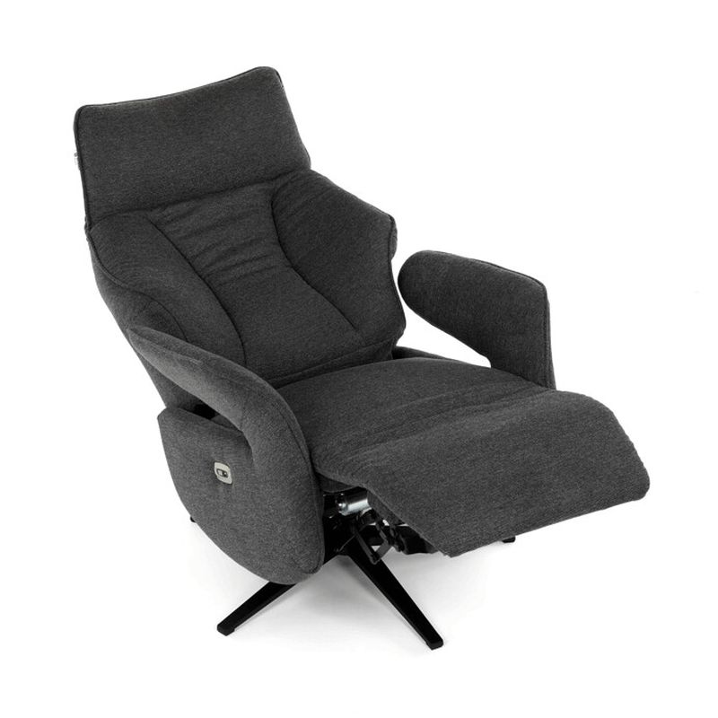 Relaxačné kreslo, elektrické zabudované ovládanie, sivá látka, TV-B3973 GREY2