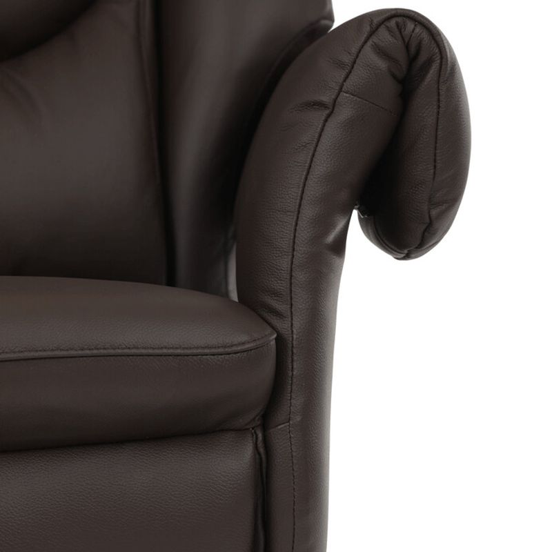 Relaxačné kreslo elektrické, zabudované ovládanie, hnedá koža, TV-B3980 BR3