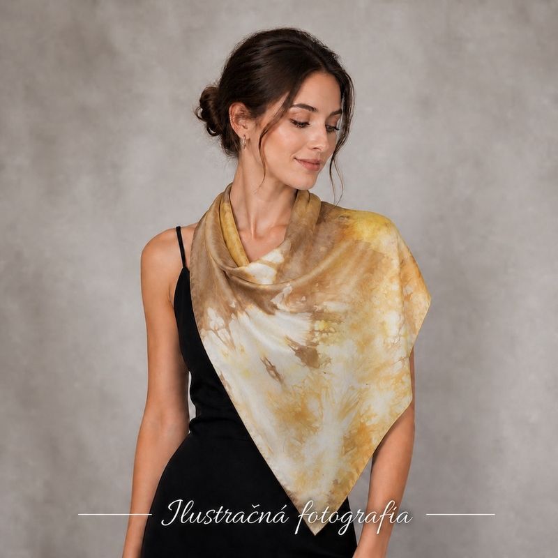 Hodvábna šatka VZOR_45, 85x 85cm, elegantný originál