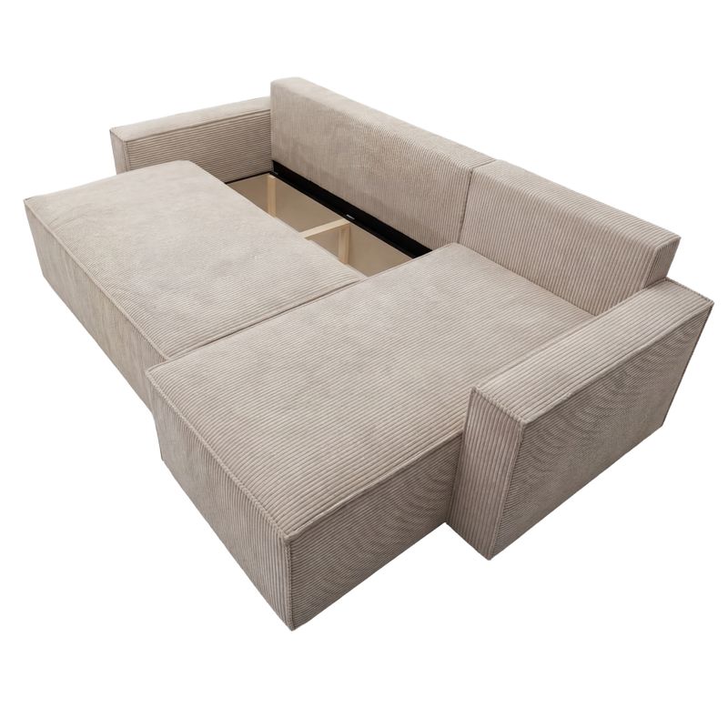 Univerzálna sedacia súprava, látka sivobéžová Taupe, APERO ROH