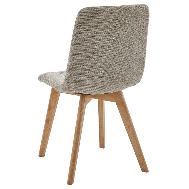 Jedálenská stolička, béžová látka, nohy dub, CT-291 CAP2