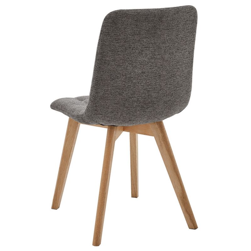 Jedálenská stolička, sivá látka, nohy dub, CT-291 GREY2