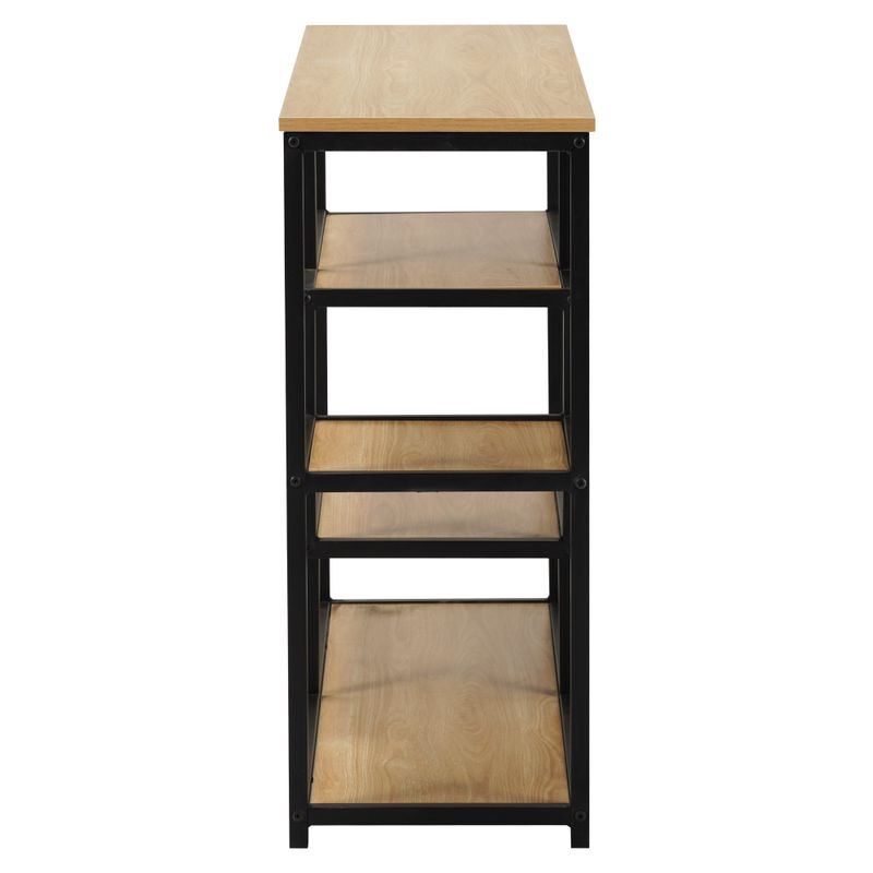 Regál, 114cm, čierny, dub, BILOTE NEW TYP 2