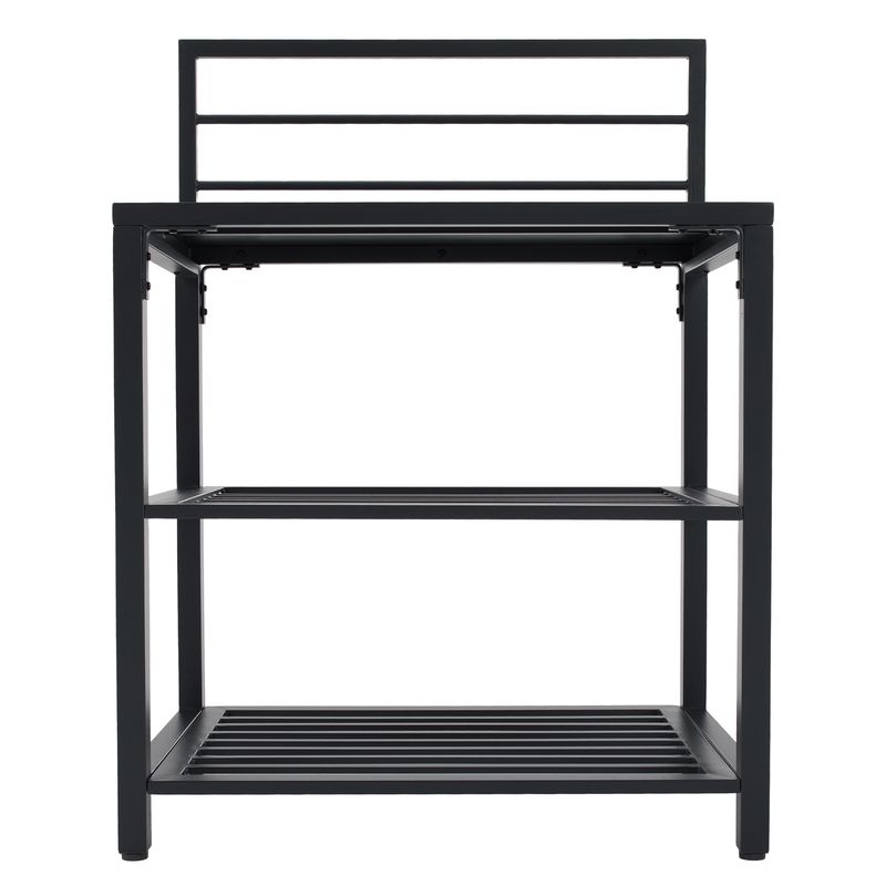 Záhradný kuchynský ostrovček, 90cm, oceľ sivá, TANITA TYP 3
