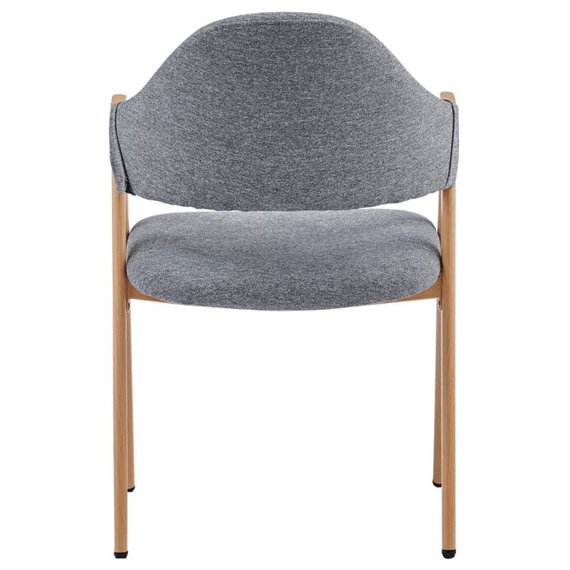 Jedálenská stolička, sivá látka, kov, DCL-F4062 GREY2