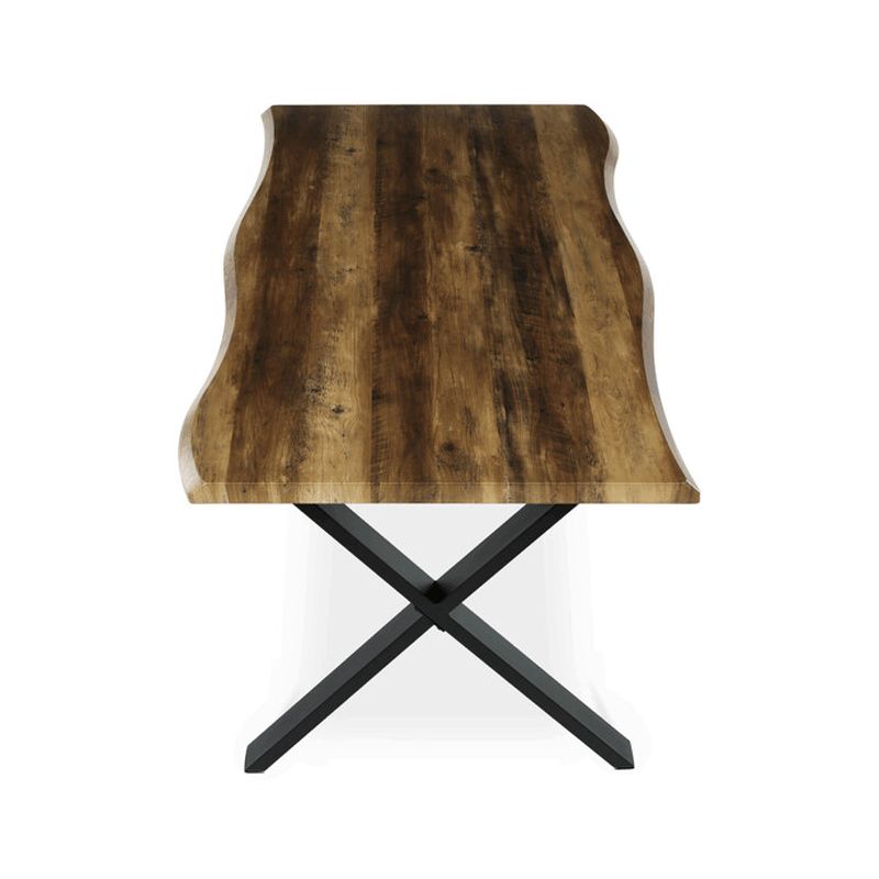 Jedálenský stôl 180x90cm, MDF old wood, kov čierny, HT-F4318 OLW