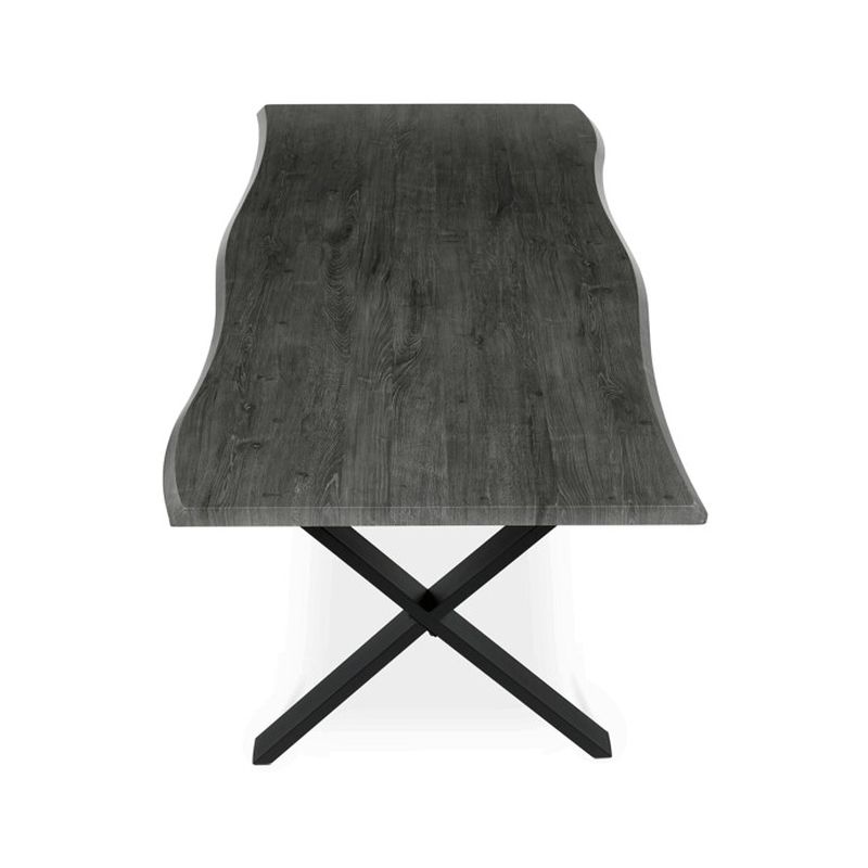 Jedálenský stôl 210x100cm, MDF sivý dub, kov čierny, HT-F4321 GREY