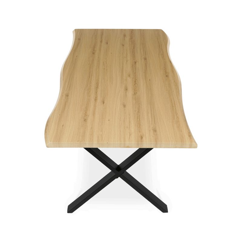 Jedálenský stôl 210x100cm, MDF divoký dub, kov čierny, HT-F4321 OAK