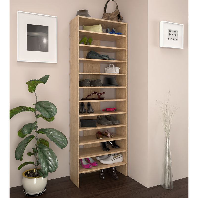 Vysoký regál, botník, 63cm, dub sonoma, OSKI