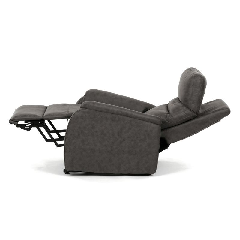 Polohovacie kreslo, elektrické, čierna látka vintage, 150kg, TV-L8904 BK3