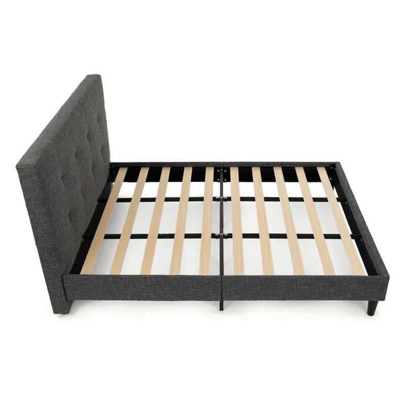 Dvojlôžková posteľ, 160x200, látka sivá, BED-M160 GREY2
