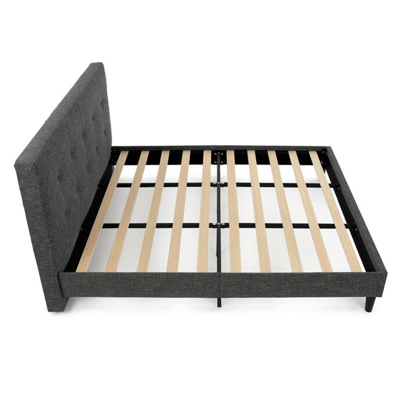 Dvojlôžková posteľ, 180x200, látka sivá, BED-M180 GREY2