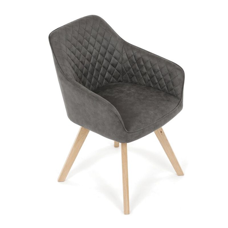 Jedálenská stolička, čierna, látka vintage, DCH-435 BK3
