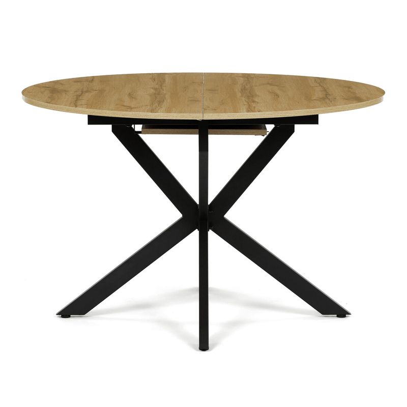 Jedálenský stôl rozkladací, 120-160x120 cm, melamín, dub, DT-I1120 OAK