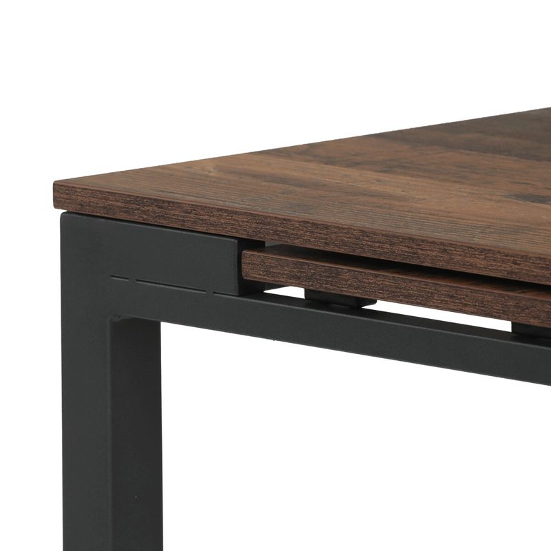 Jedálenský stôl rozkladací, 60-90x60cm, melamín, old wood, GDT-206 OLW2
