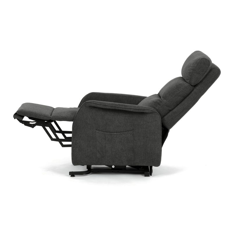 Polohovacie kreslo, elektrické káblové ovládanie, sivá látka, TV-L8960 GREY2