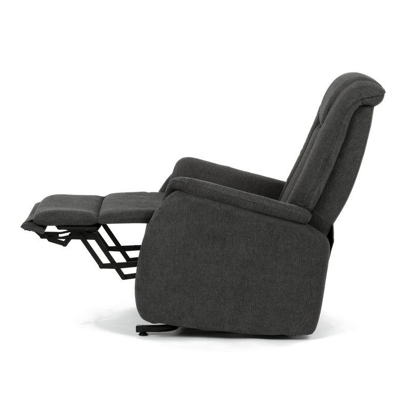 Polohovacie kreslo, elektrické káblové ovládanie, sivá látka, TV-L8963 GREY2